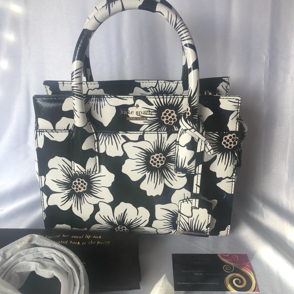 NWT Kate Spade Cameron Street Mini Candace Black Floral PXRU6690